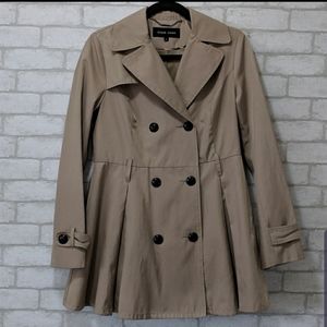 Black Rivet Trench Coat